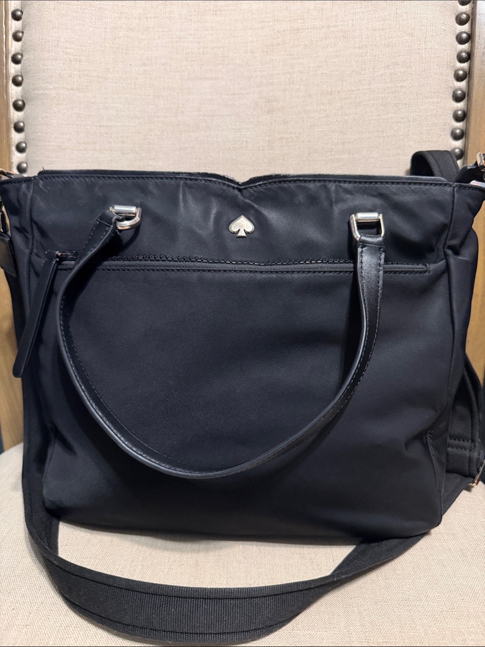 kate spade Black Nylon Shoulder Tote